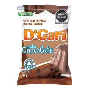 Gelatina D´Gari de Leche Sabor Chocolate 120g.