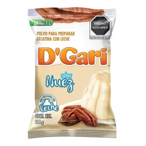 Gelatina D´Gari de Leche Sabor Nuez 120g.