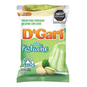 Gelatina D´Gari de Leche Sabor Pistache 120g.