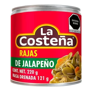 Rajas de jalapeño La Costeña  220g